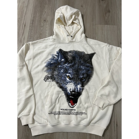 Darc Sport Other - Darc Sport Wolf Club We Are Not The Same Vintage Pierce Hoodie Cream Sz L.